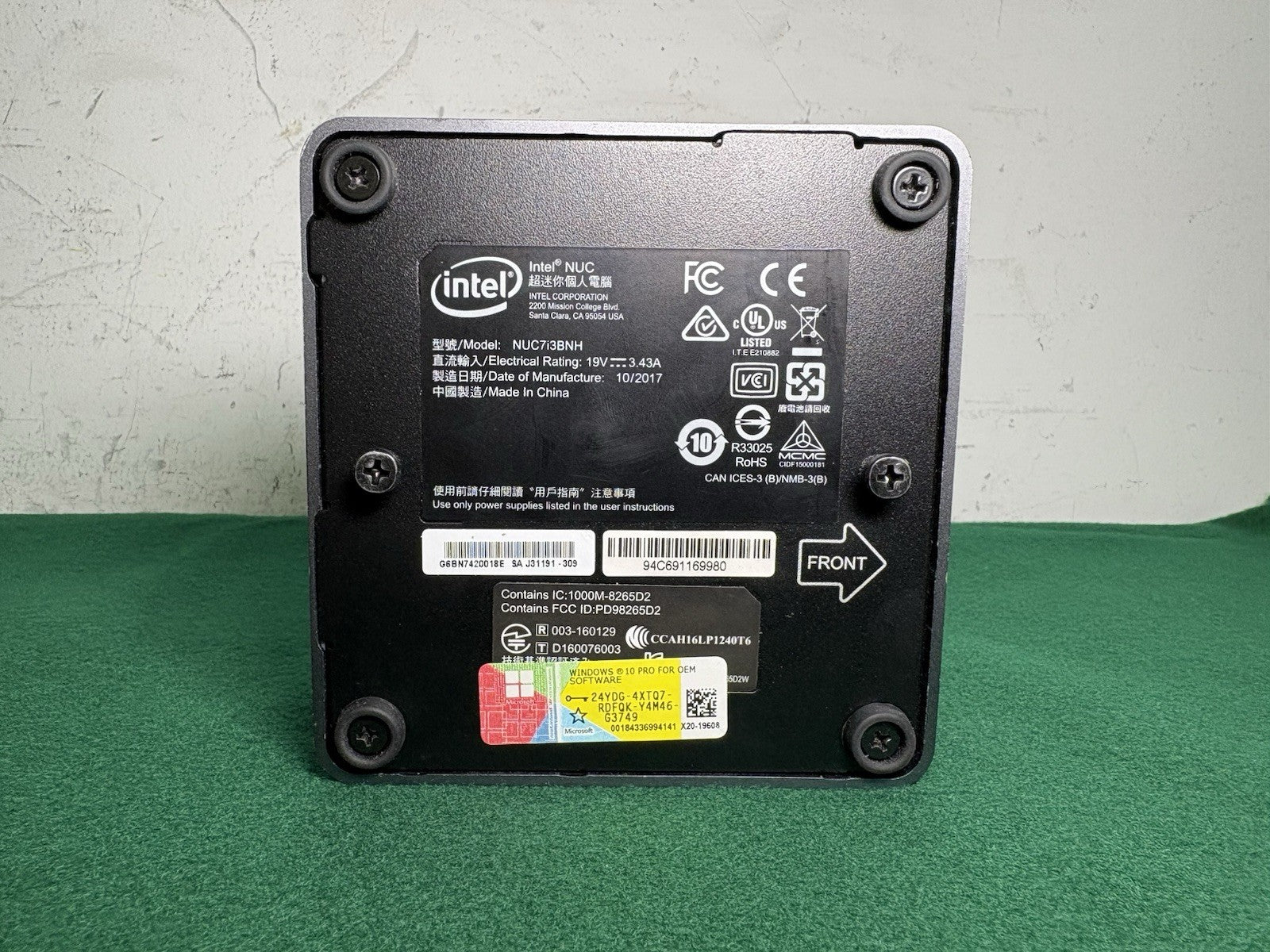 Intel NUC7i3BNH i3-7100u w/4GB RAM, 128GB SSD - tested