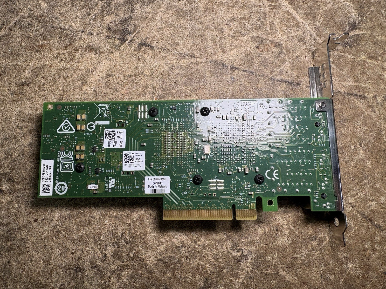 Dell X710-T4 Quad Port 10Gbe Base-T PCle Adapter 0K5V44 High profile