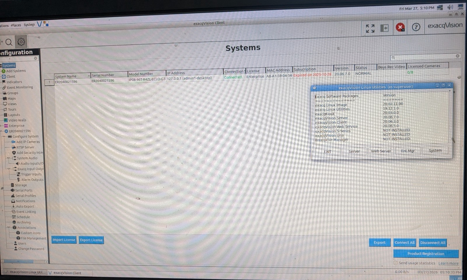 exacqvision ip08-96t-r4zl 4U recorder with 8 IP licenses NO HDD