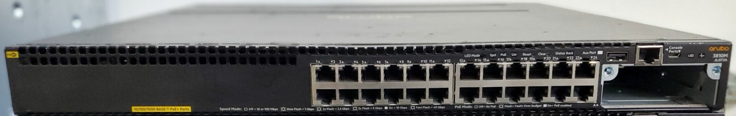 Aruba / Hewlett Packard HP JL073A 3810m 24G Switch /w 2x Power and JL084A *READ*