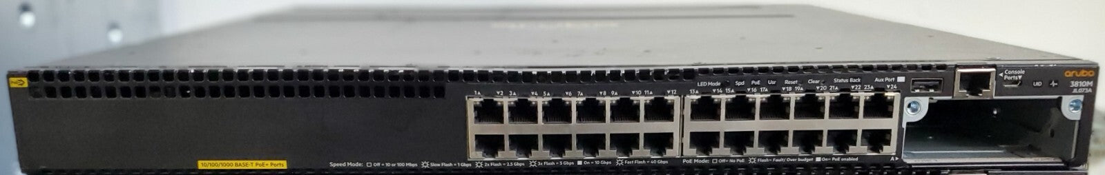 Aruba / Hewlett Packard HP JL073A 3810m 24G Switch /w 2x Power and JL084A *READ*