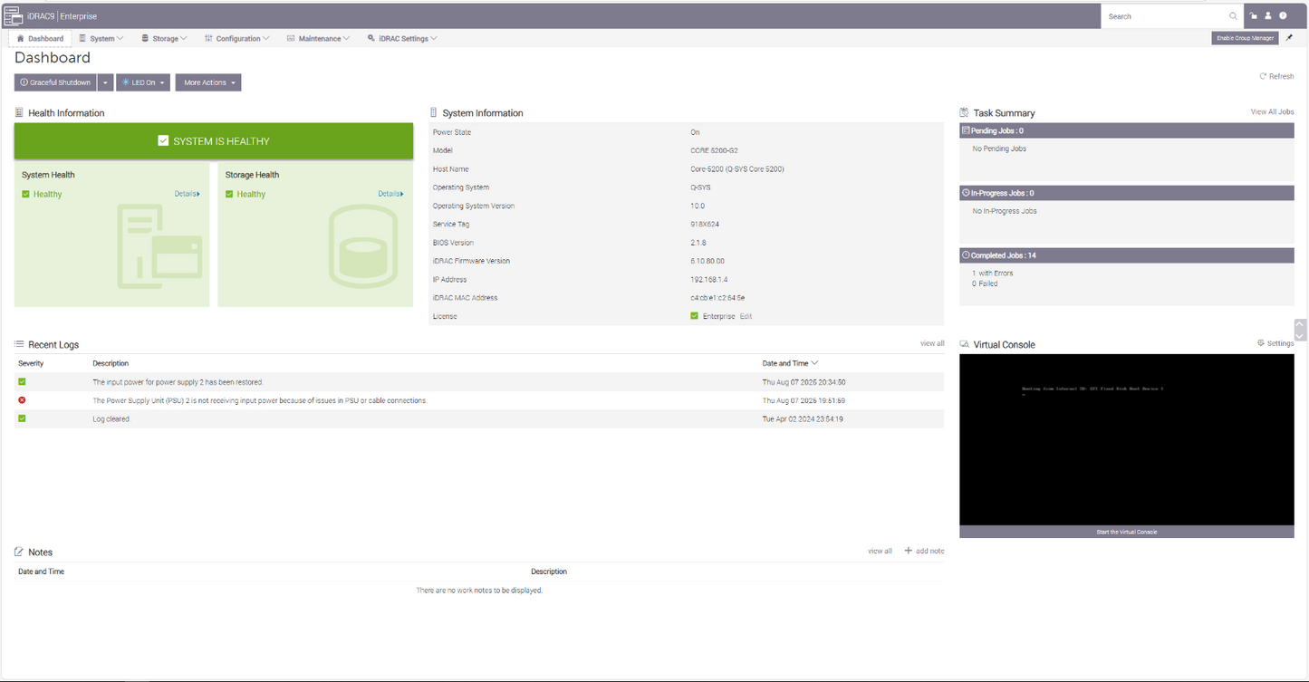 QSC Q-SYS CORE 5200 Dante 8x8 Enterprise Audio, Video, and Control Processor