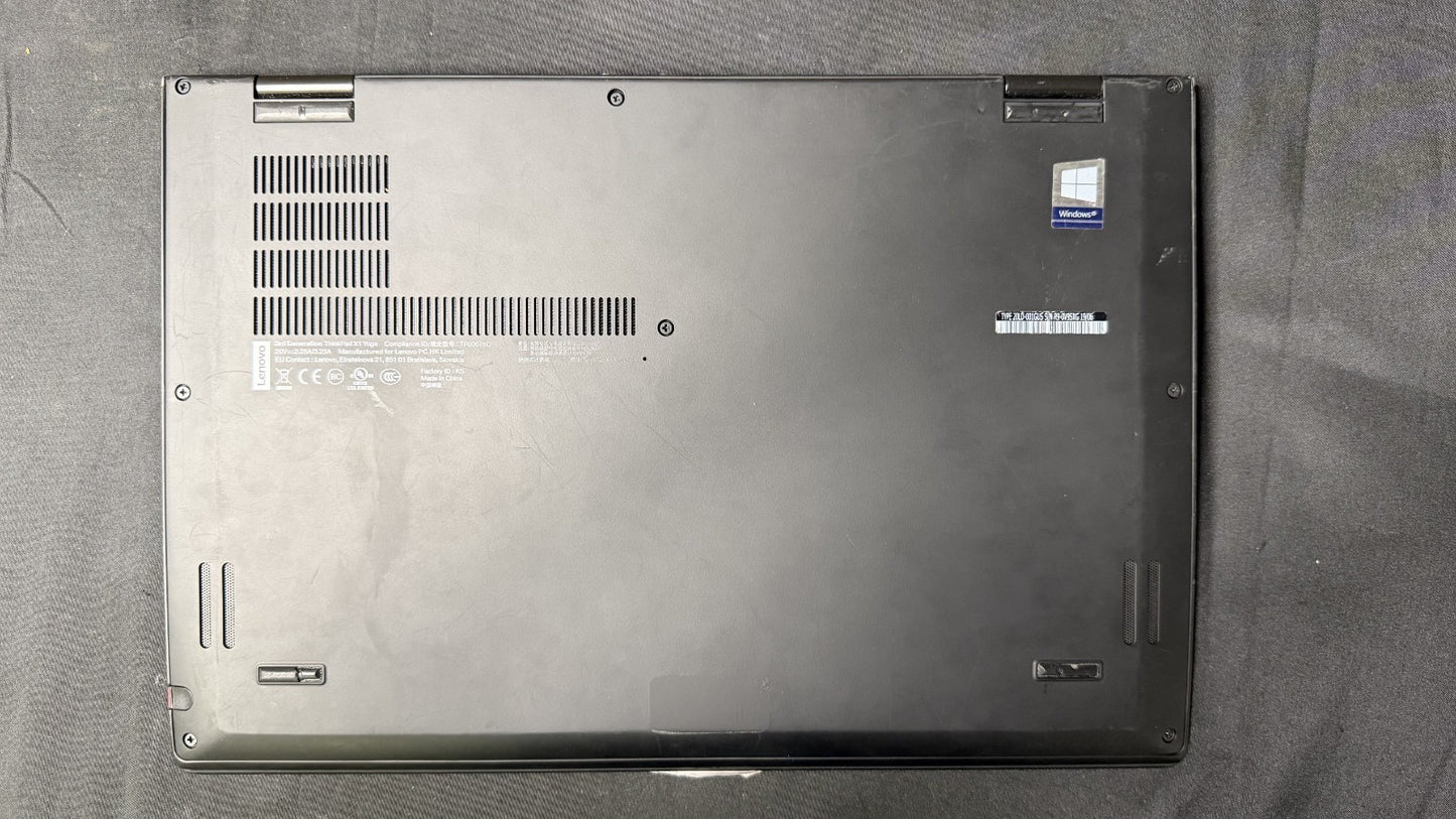 Lenovo ThinkPad X1 Yoga 3rd Gen 14" Intel i5-8250U 8GB RAM 256GB SSD NO OS