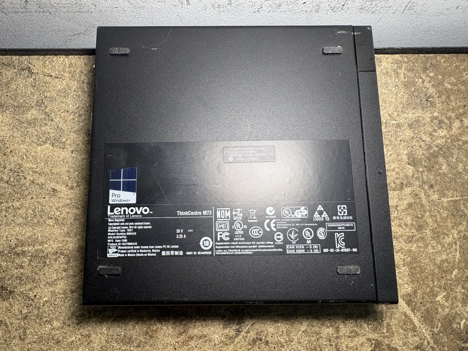 Lenovo ThinkCentre M73 Tiny Intel Core i5-4570T 8GB NO OS/Adapter/Antena/SDD