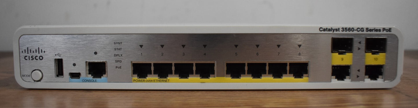 Cisco Catalyst 3560-CG Series POE Network Switch WS-C3560CG-8PC-S FULLY TESTED