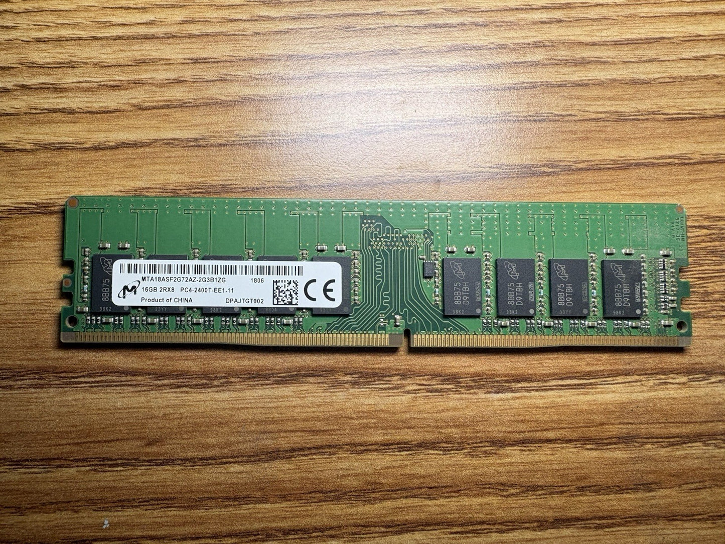 Micron 16GB 2Rx8 PC4-2400T-EE1-11 DDR4 Server RAM MTA18ASF2G72AZ 2G3B1ZG