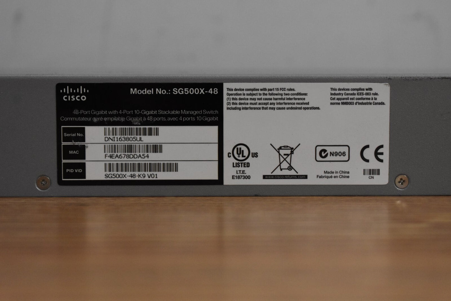 Cisco SG500X-48P 48-Port Gigabyte Ethernet Switch-Fully Tested-*30 day warranty*