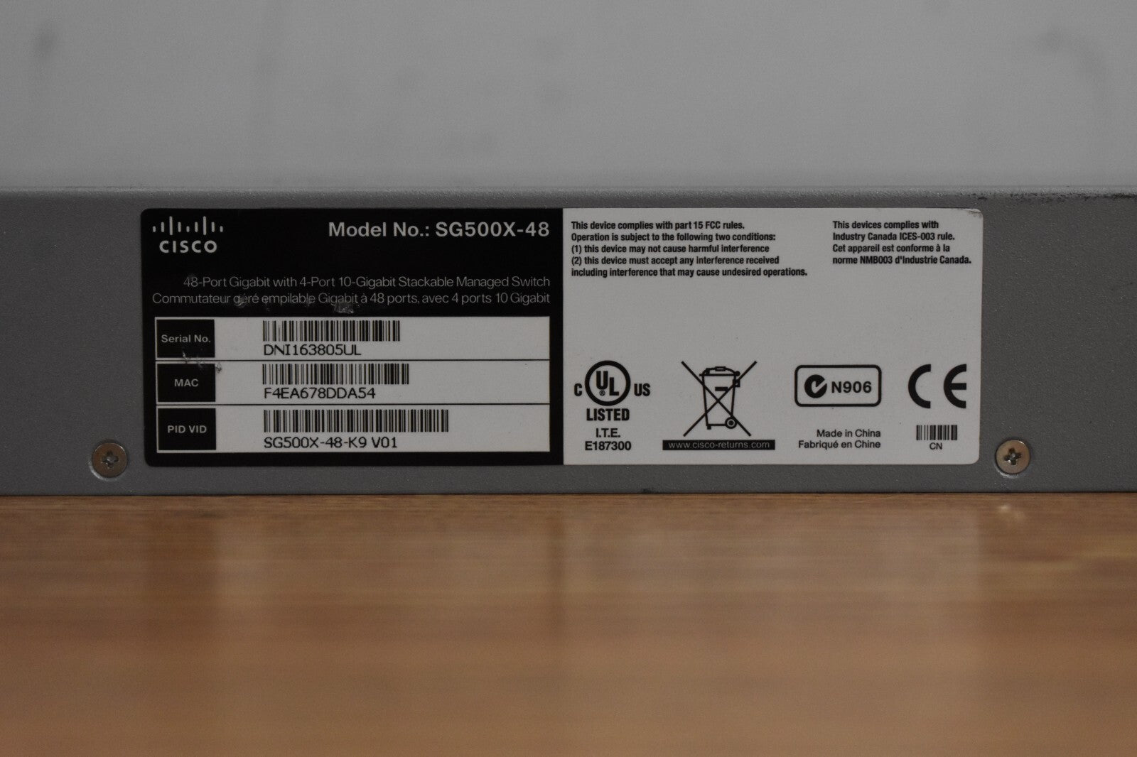 Cisco SG500X-48P 48-Port Gigabyte Ethernet Switch-Fully Tested-*30 day warranty*