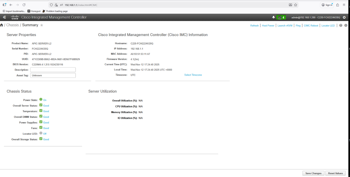 Cisco APIC-SERVER-L2 2x Xeon E5-2620 128GB RAM 2x 1.2TB SSD