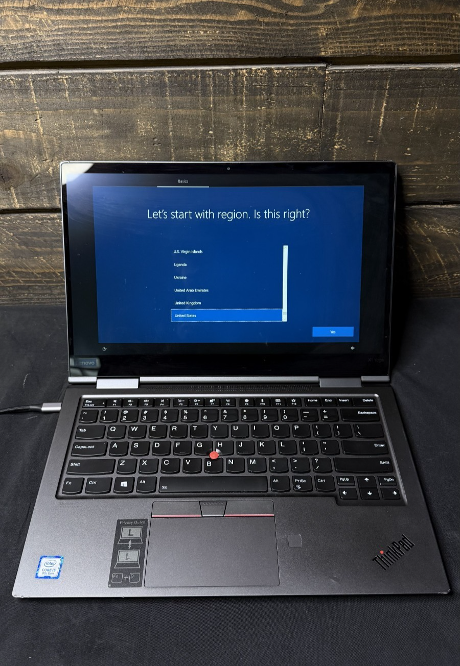 Lenovo ThinkPad X1 yoga gen 4, i5-8265U 16GB RAM 512GB SSD WIN 10