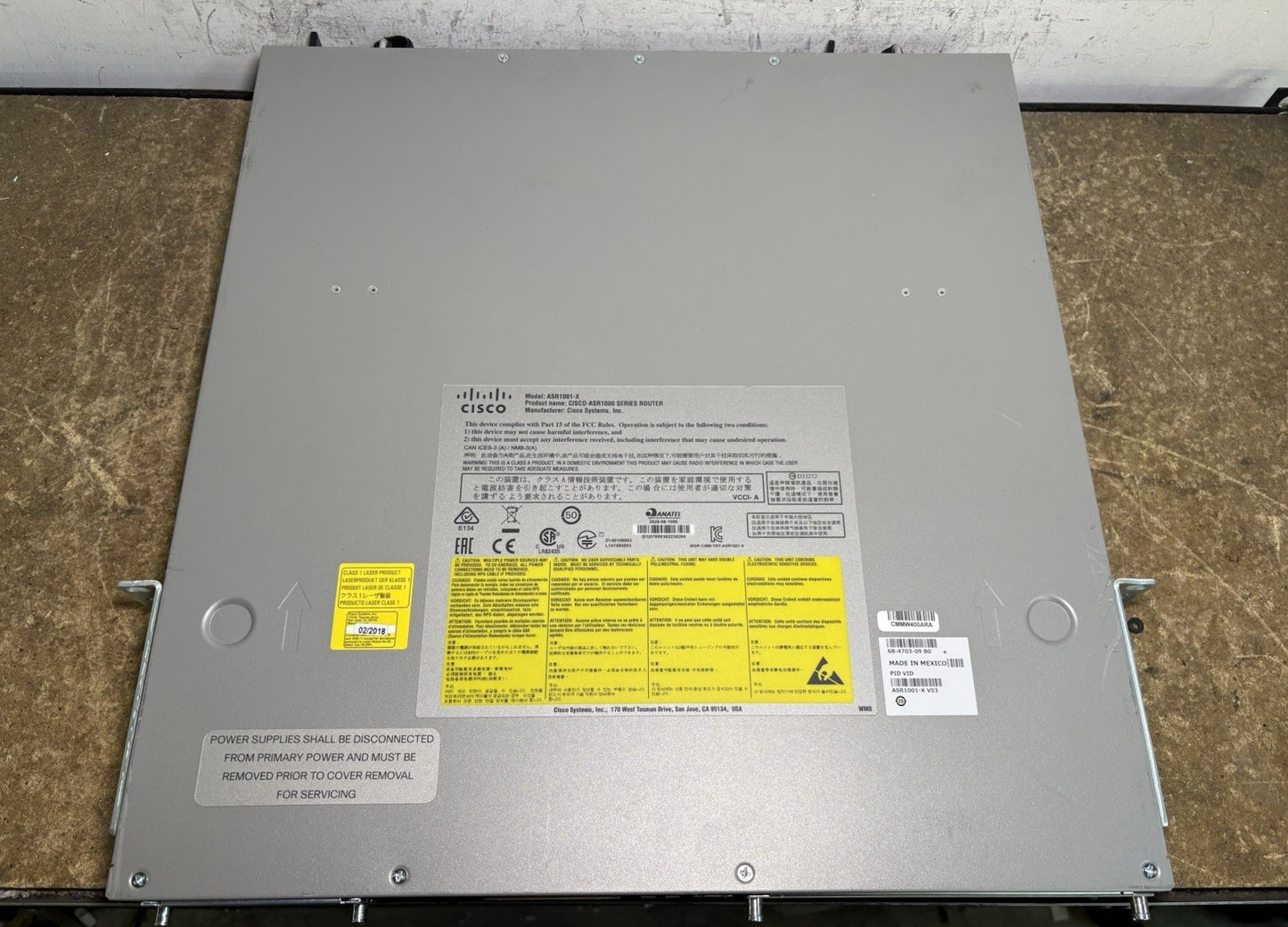 Cisco ASR1001-X  Aggregation Services Router with 2x DC PSU Advance enterprise