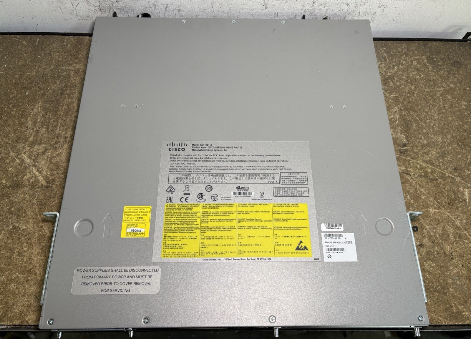 Cisco ASR1001-X  Aggregation Services Router with 2x DC PSU Advance enterprise