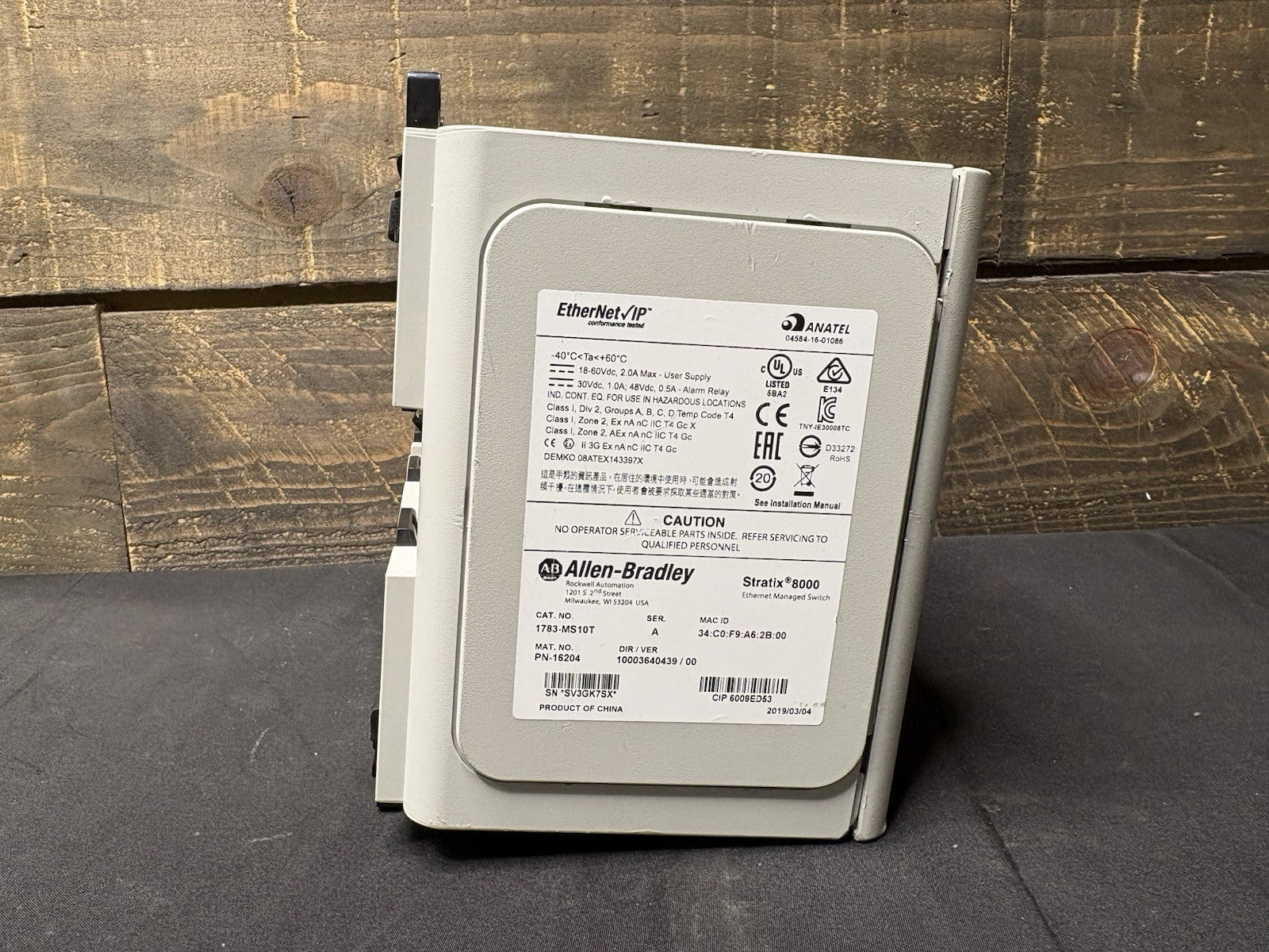 Allen Bradley 1783-MS10T Stratix 8000 Ethernet Managed Switch and 1783-MX08T