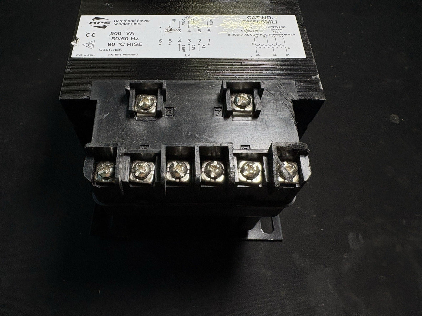 PH500MLI Hammond 500VA Control Transformer