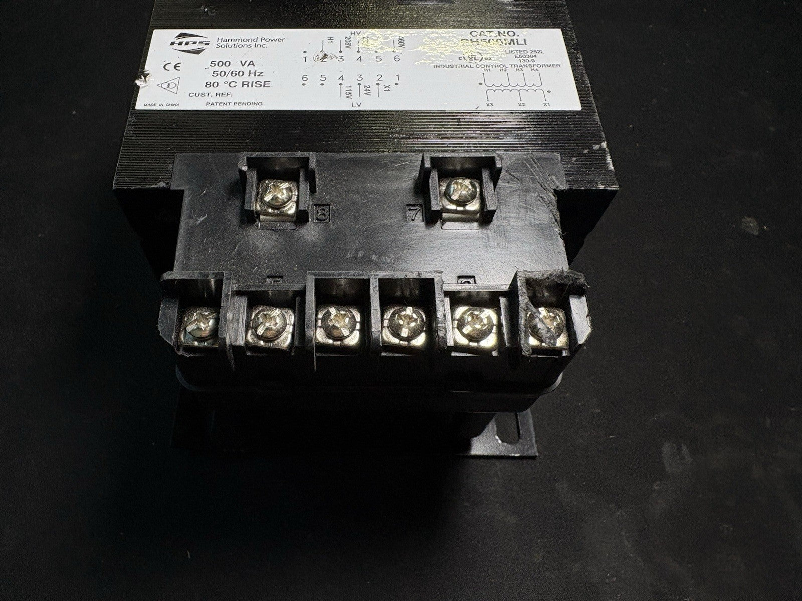 PH500MLI Hammond 500VA Control Transformer