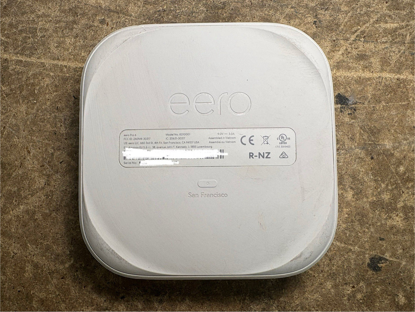 eero Pro 6 Frontier ISP Mesh WiFi 6 Router Tri-Band Model K010001 NO Power Cord