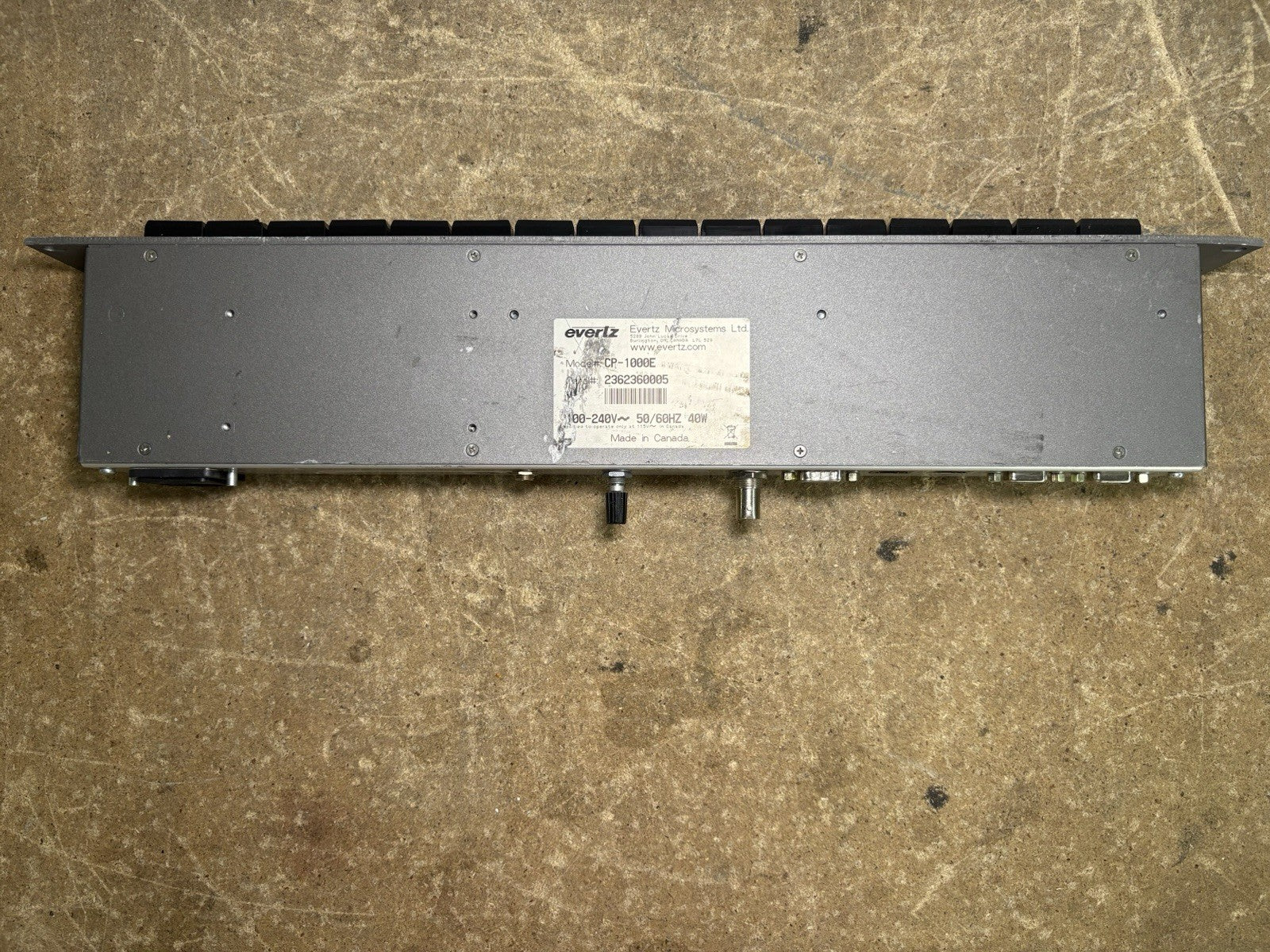 Evertz Quartz CP-1000E Intelligent Router Control Panel
