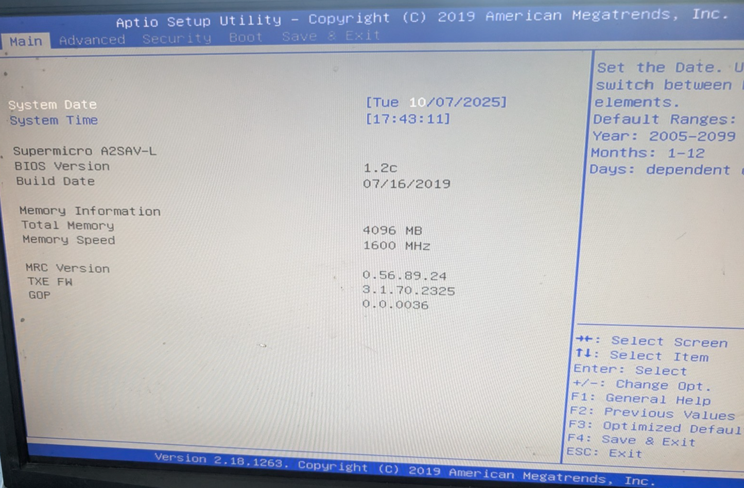 SuperMicro Server Intel Atom E3940 @ 1.6GHz 4GB RAM NO HD