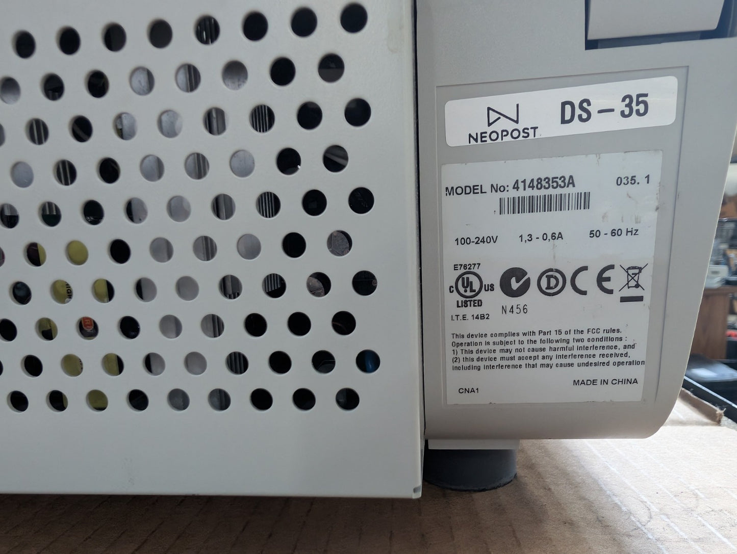 Neopost DS 35 NEP-016F 4147421E CYCLES: 51,382 (TESTED)