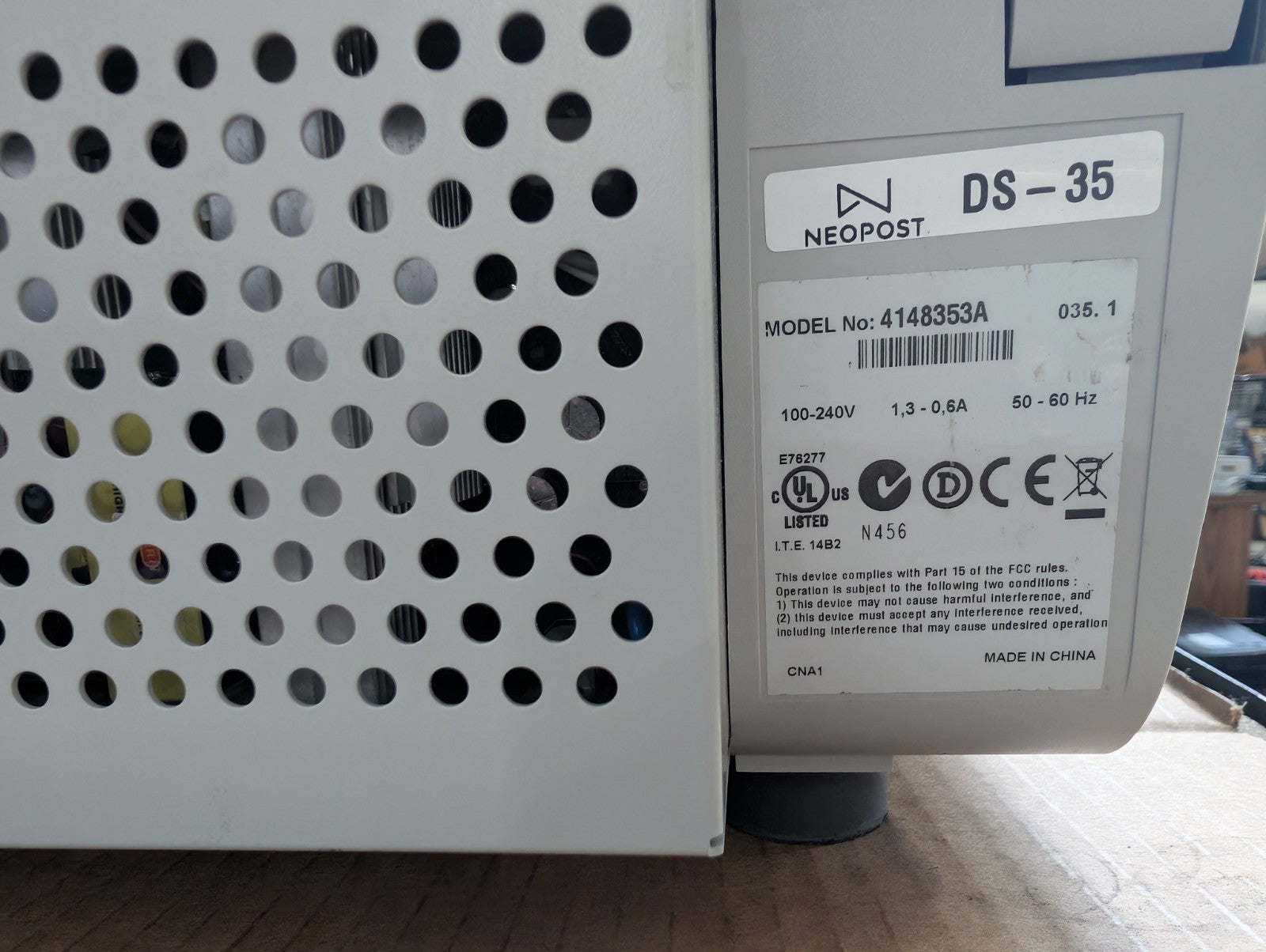 Neopost DS 35 NEP-016F 4147421E CYCLES: 51,382 (TESTED)