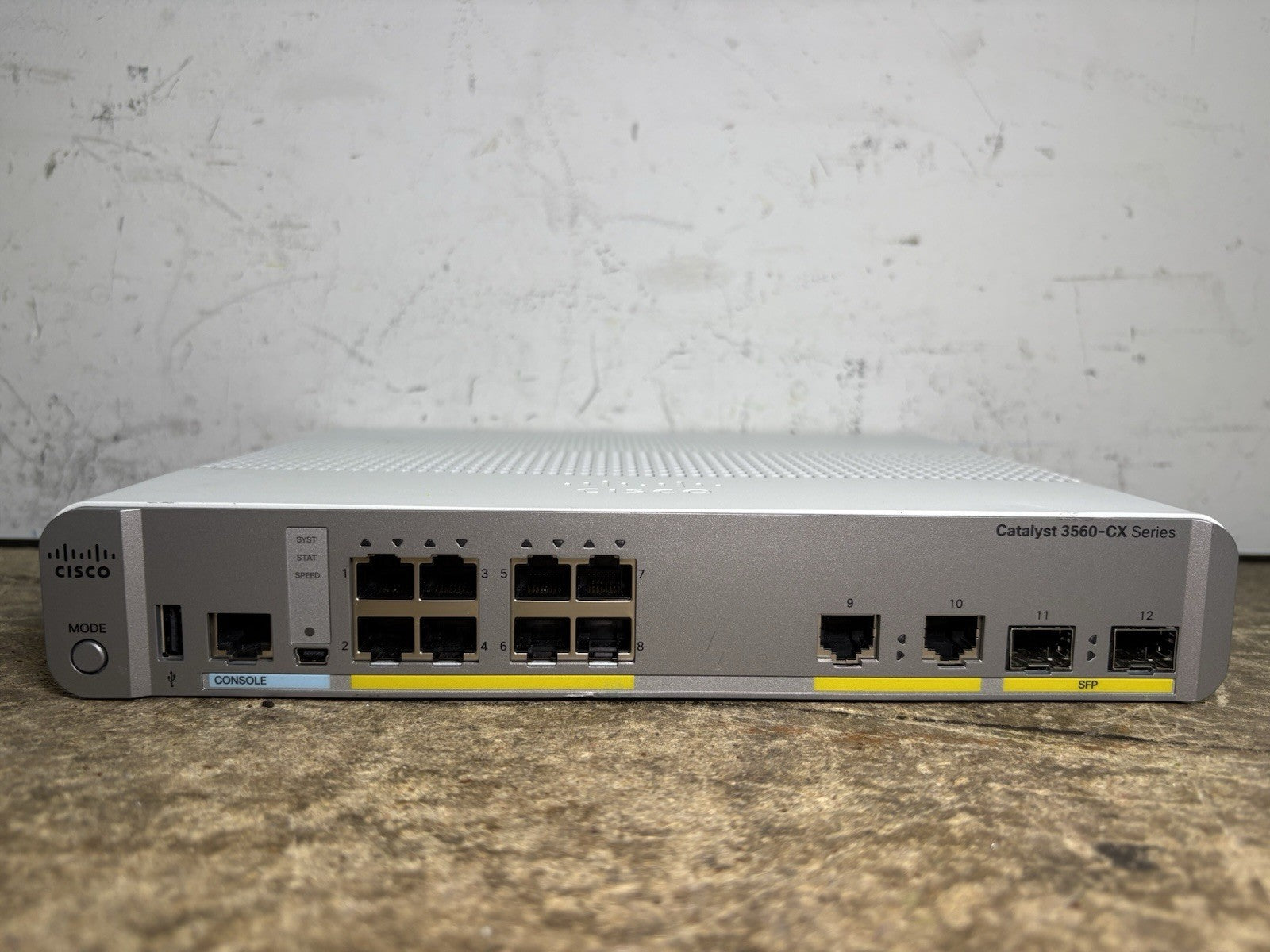 CISCO Catalyst 3560-CX Series 8 Ports Network Switch WS-C3560CX-8TC-S WORKING