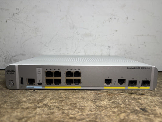 CISCO Catalyst 3560-CX Series 8 Ports Network Switch WS-C3560CX-8TC-S WORKING