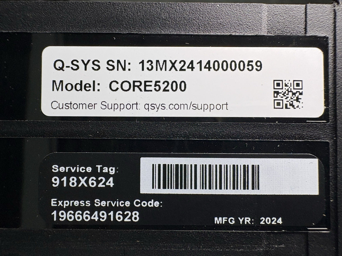 QSC Q-SYS CORE 5200 Dante 8x8 Enterprise Audio, Video, and Control Processor