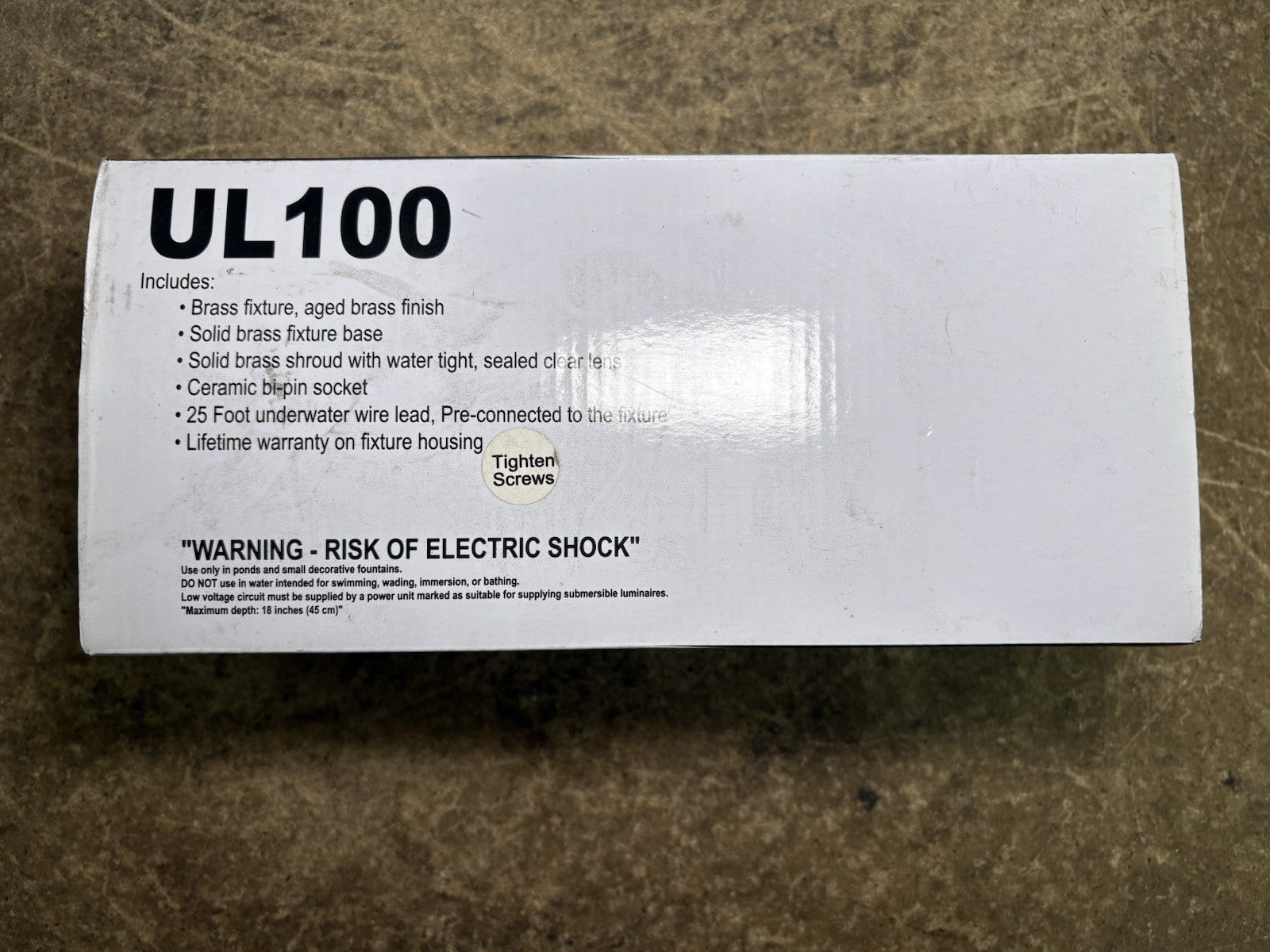 Alliance UL100 Underwater Light with 5 Watt LED Bulb