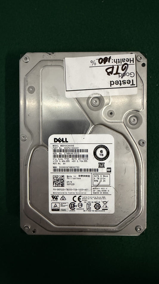 Dell 6TB SATA 3.5" 6Gb/s HDD (HDEPS10DAA51)
