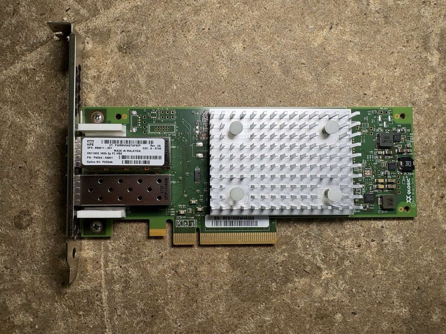 853011-001 HPE QLE2692-HP Dual Port 16Gb HBA with SFPs Full Height Bracket