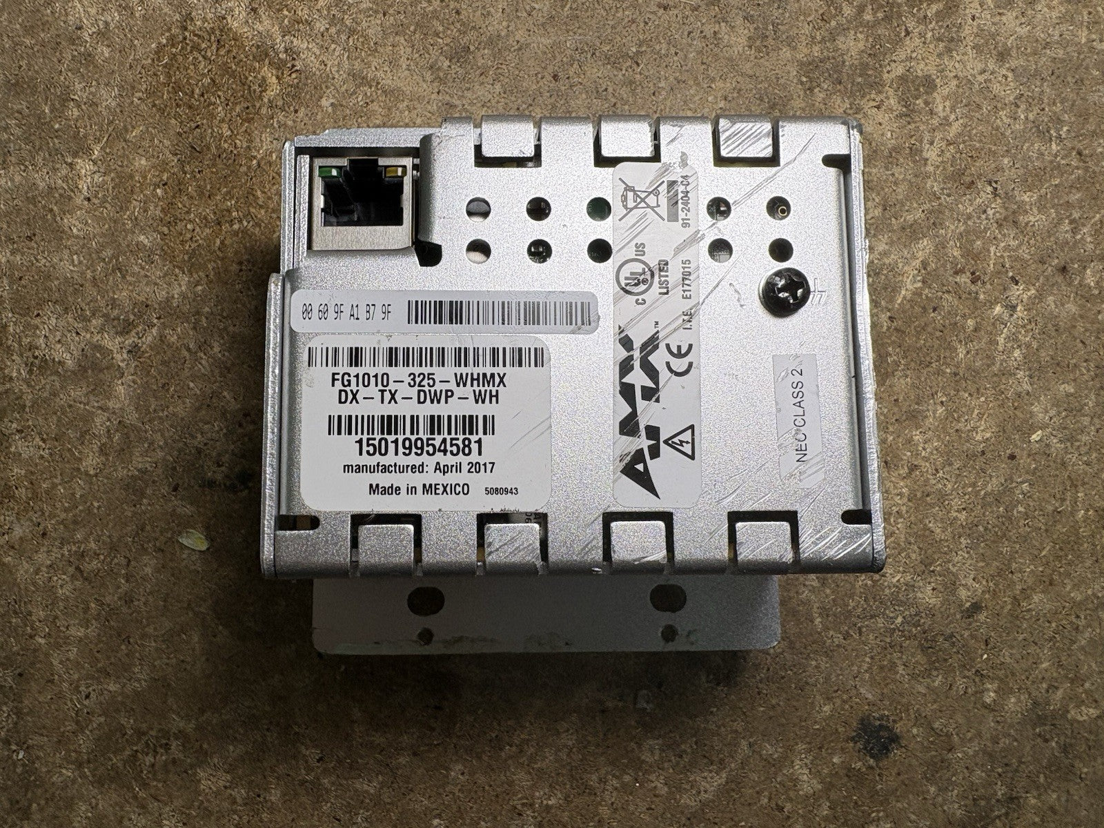 AMX DX-TX-DWP-WH FG1010-325-WHMX DXLink Multi-Format Wallplate Transmitter