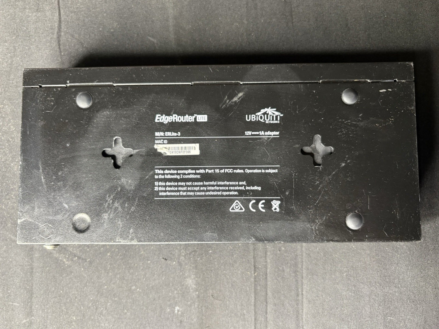 Ubiquiti EdgeRouter Lite ERLite-3 3-Port Gigabit Router *No Adapter