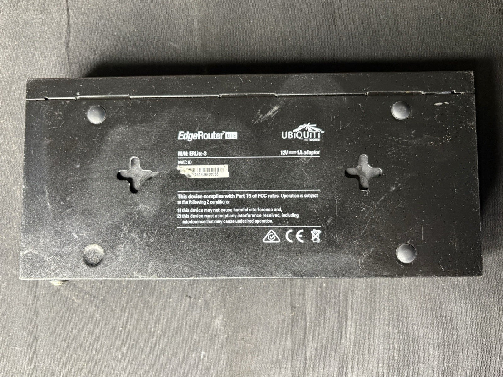 Ubiquiti EdgeRouter Lite ERLite-3 3-Port Gigabit Router *No Adapter