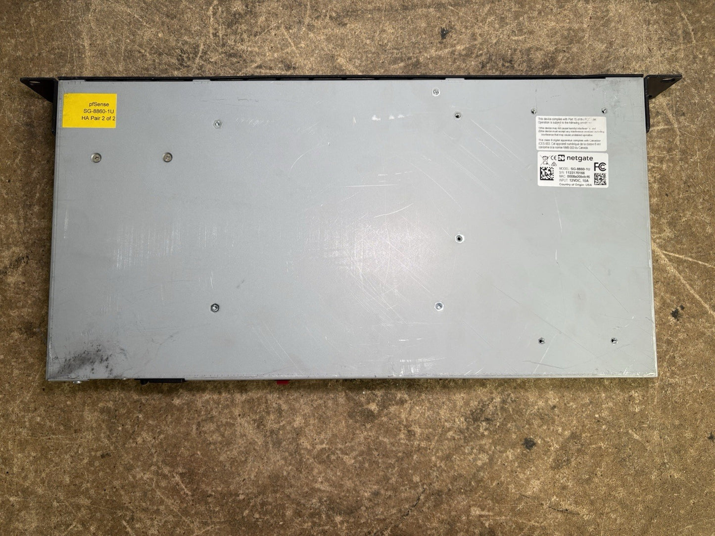 Netgate SG-8860-1u pfSense Security Gateway Appliance Firewall 8860 1U