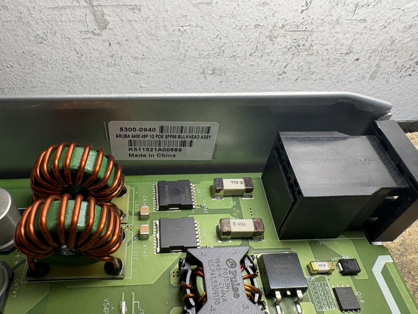 HPE HP Aruba 6400 R0X39B 48 Port Network Switch 6400 5300-1171 Bulkhead Assy