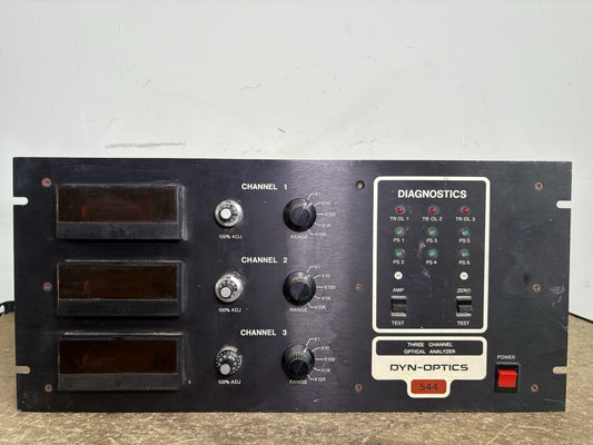 Dyn-Optics MODEL 580-D OPTICAL MONITOR Three Channel Optical Analyzer
