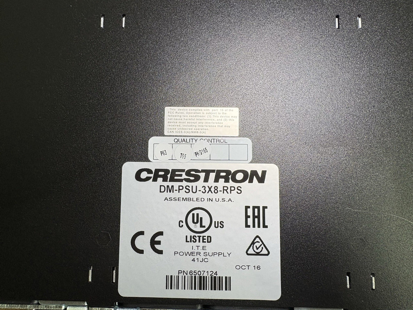 Crestron DM-PSU-3X8-RPS Redundant Power Supply