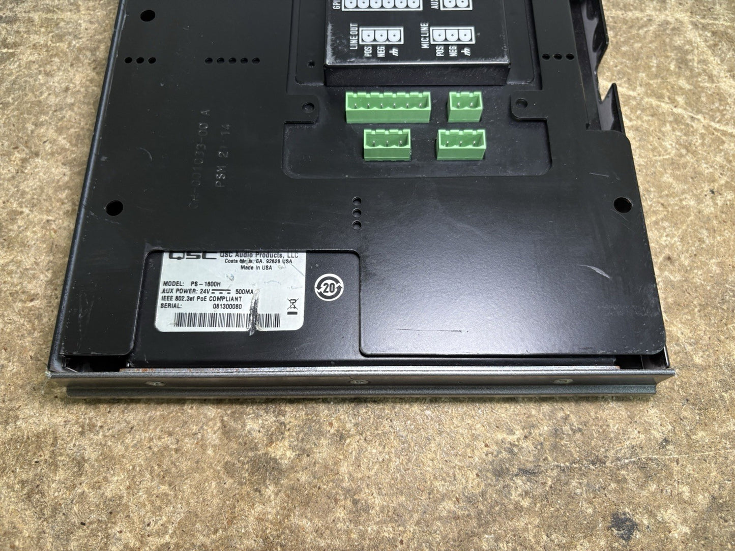 QSC Q-Sys PS-1600H Wall Mounted Page Station