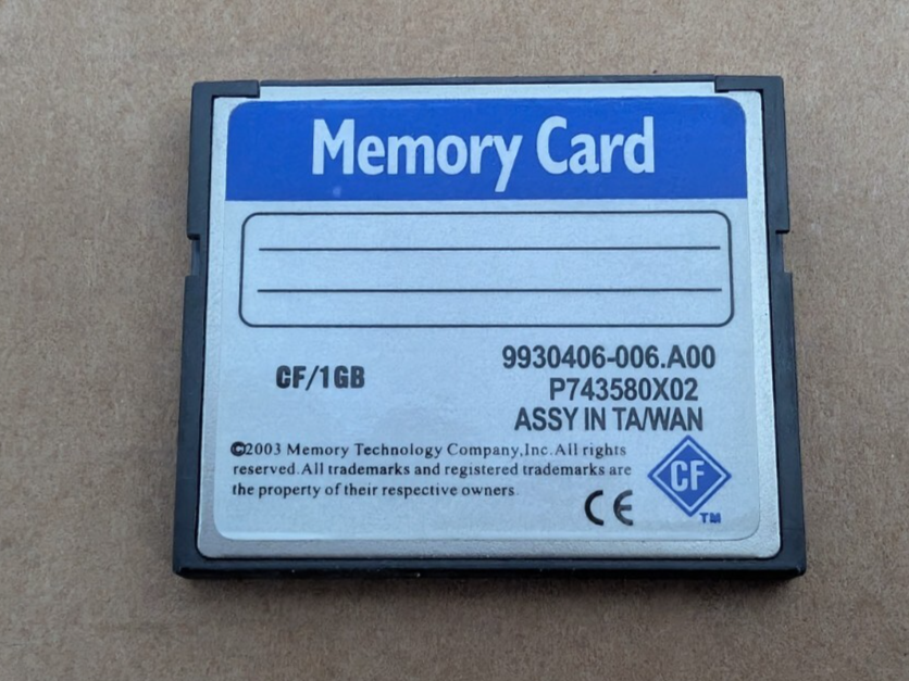 CF Card 1GB Compact Flash Card Type I