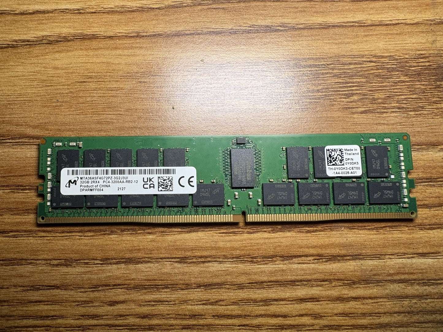 32GB 2Rx4 PC4-3200AA-RB2-12 Server RAM Micron MTA36ASF4G72PZ-3G2J3UI