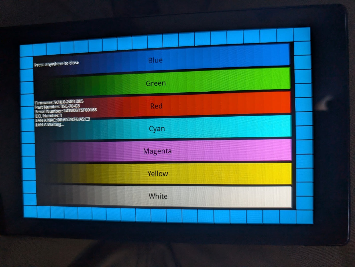 QSC Q-SYS TSC-70-G3 Touch Screen PoE