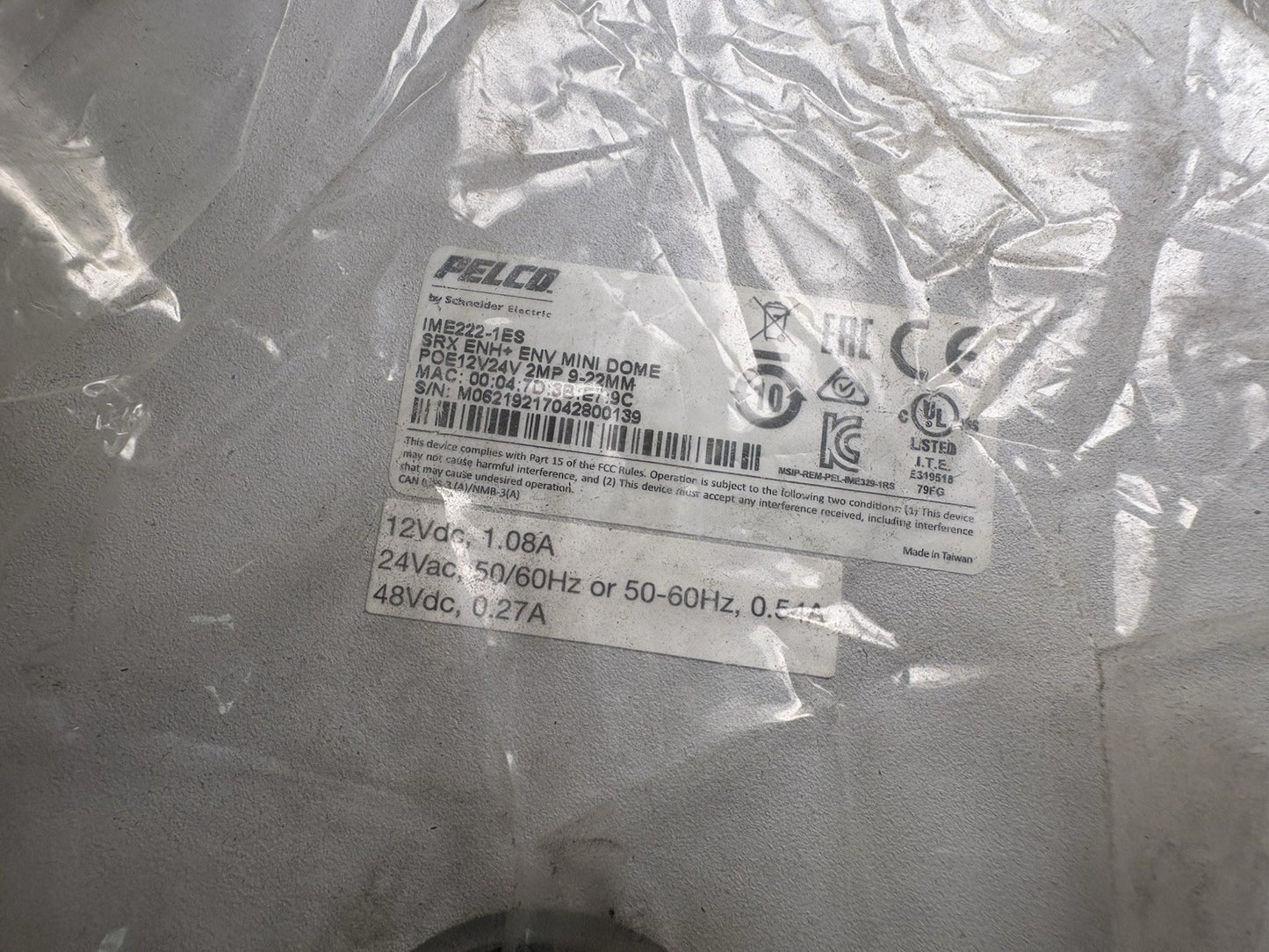 Pelco SARIX IME Security Camera Mini Domes IME221-1ES