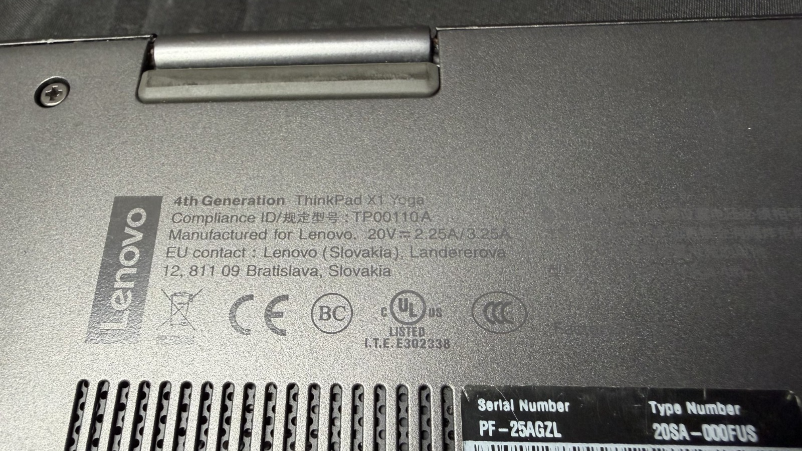 Lenovo ThinkPad X1 Yoga Gen 4 i5-10210U 8GB 250GB SSD