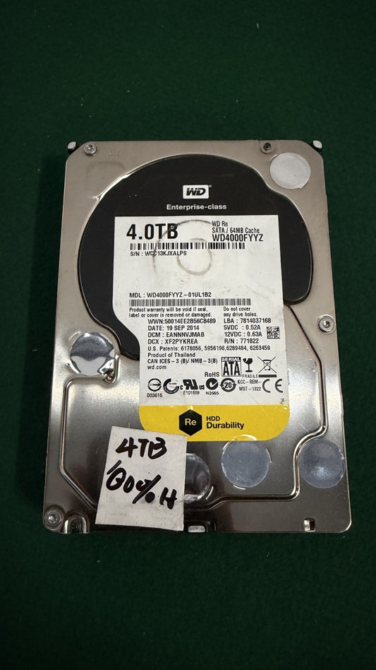 WD Gold 4TB 7200RPM SATA 6Gb/s 128MB Cache WD4002FYYZ Enterprise Hard Drive