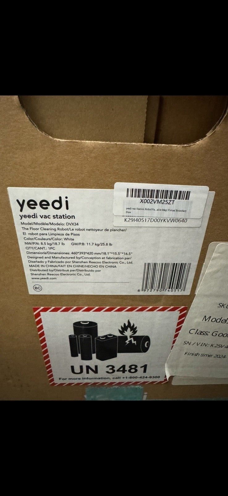 yeedi vac station DVX34 Robotic Vacuum Cleaner & MOP Refurbished