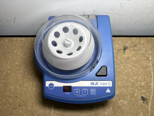 IKA Mini G Centrifuge, 6000 RPM, Digital Timer, Fast Start/Stop