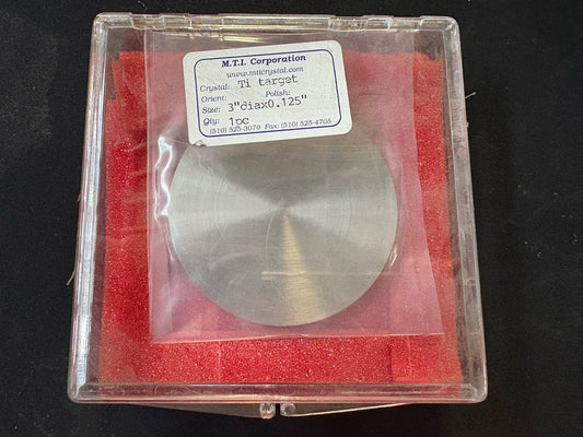 Ti target 3"diax0. 125"