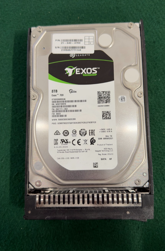 Seagate Exos 7E8 8TB SATA Internal Drive ST8000NM004A ,100% Health