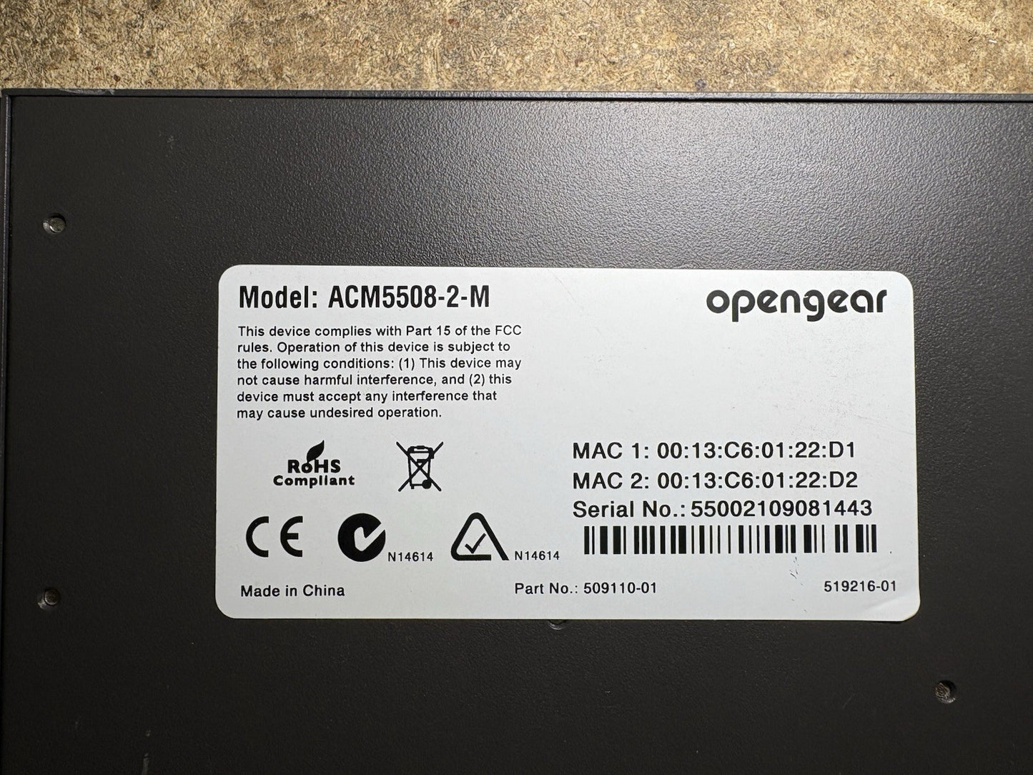 Opengear ACM5508-2 8-Port Advanced Console Manager