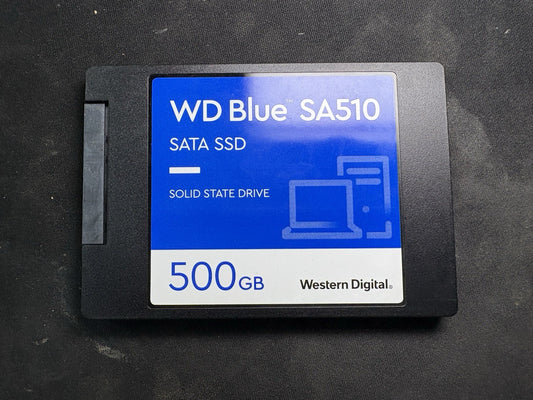 Western Digital 500GB WD Blue SA510 SATA SSD, 2.5”/7mm Cased WDS500G3B0A-00AXR0